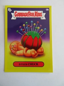 2020 Garbage Pail Kids Stuck Chuck 17b Yellow Parallel Bizarre Holidays GPK - Picture 1 of 1