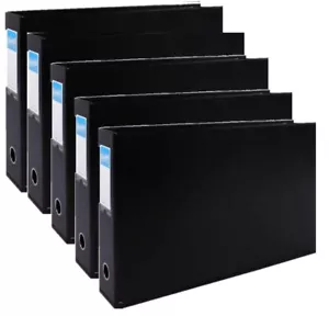 5 PACK - Bantex Binder A3 - 4D 65mm Landscape Black - Picture 1 of 2