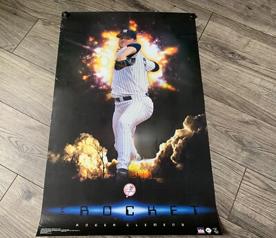 Cartel Starline The Rocket Yankees Roger Clemens MLB 2002 23x35 Foto 1 de 4