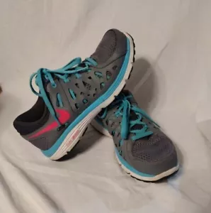 Nike Womens 7 Dual Fusion 2 599564-064 Gray Teal Running Shoes Lace Up Low Top - Picture 1 of 10