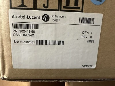 ALCATEL-LUCENT OMNISWITCH 6850-U24X LAYER 3 SFP 24-PORT MANAGED GIGABIT SWITCH - Image 1 of 3