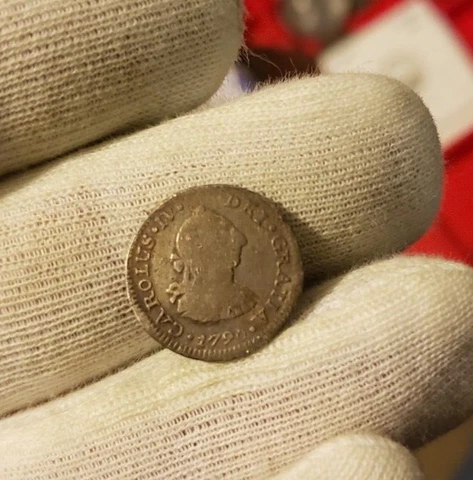 1790 Half Real Mexico City Used In Early America Silver Colonial Coin Cover