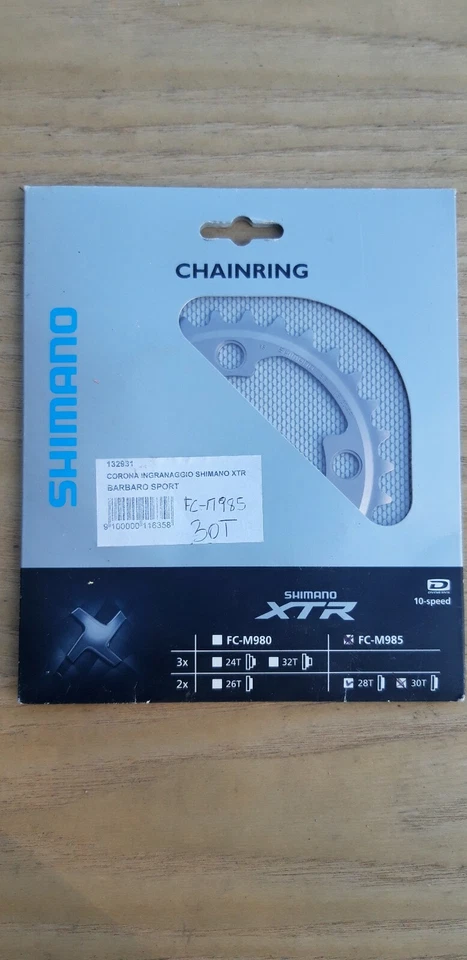 shimano xtr 985  30t corona anteriore chainring   - Immagine 1 di 1