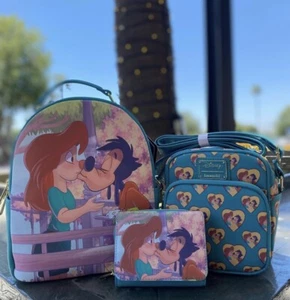 Loungefly Max And Roxanne Kiss Mini Backpack, Wallet & Crossbody 3 Piece Set NWT - Picture 1 of 1