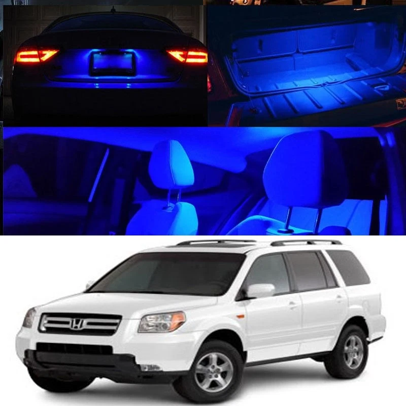 Bombilla LED de xenón interior azul para Honda Pilot 03-08 paquete completo mapa domo maletero Foto 1 de 1