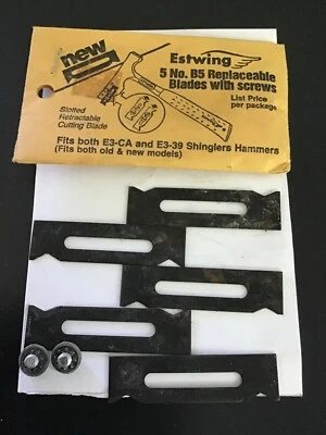 NUEVO Estwing B5 Cuchillas de Repuesto Reemplazables 5 Pk W Tornillos Ranurados Retráctiles Foto 1 de 4