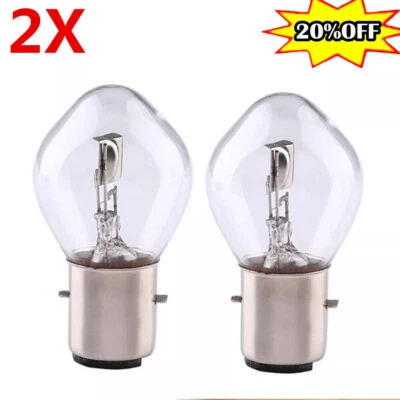 2XATV Moped Scooter Headlight Halogen Lamp Motorcycle 12V 35W B35 BA20D Glass - Image 1 of 4