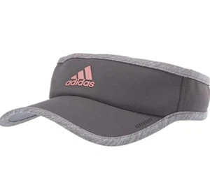adidas Women’s AEROREADY Superlite Visor-Grey /Rose Gold Logo - Picture 1 of 1