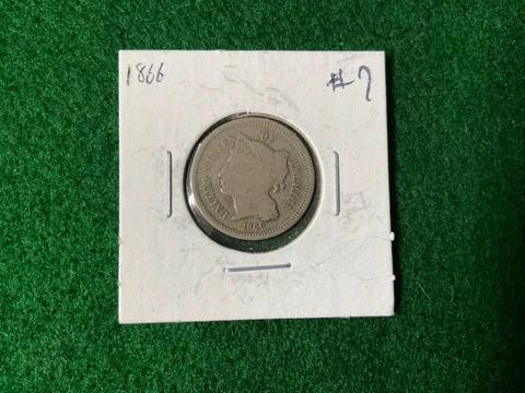 1866 3 Cent Nickel - T;6 Cover
