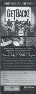 CAST OF BEATLEMANIA 2004 Unused Concert Ticket DTE ENERGY CENTRE Beatles - Picture 1 of 1