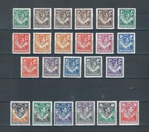 Rodesia del Norte 1938 Jorge VI juego completo de sellos. Como nuevo. Sg 25-45, 26a y 27a - Imagen 1 de 2