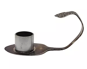 Bent Spoon Candle Holder Marked OC A1 Silver Plate Handcrafted - Picture 1 of 21