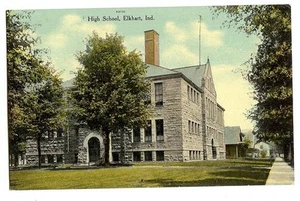 High School Elkhart Indiana IN Postcard - Picture 1 of 1
