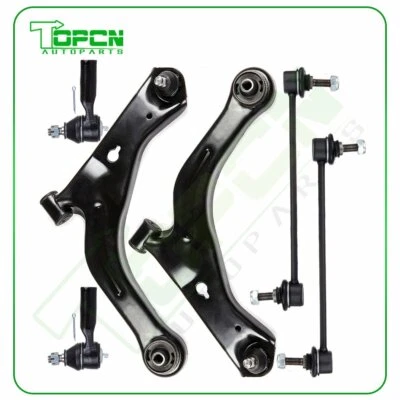 Pair 6 New Front Lower Control Arm Tie Rod End Kit For 2001-2004 Mazda Tribute Foto 1 de 4