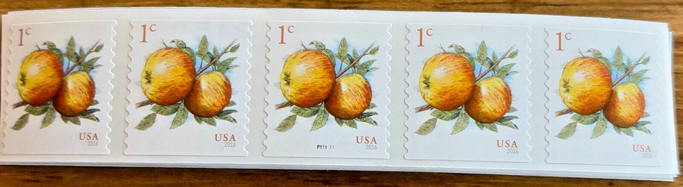 Scott #5037 Apples Plate # P111111 Coil (PNC5) of 5 Stamps - MNH - Image 1 of 1