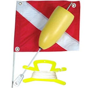 Torpedo Foam Dive Float w/ 14x18 Nylon Dive Flag, & 100FT White Nylon Line - Picture 1 of 1