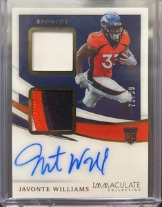2021 Panini Immaculate Rookie Patch Autograph Javonte Williams /99 - Picture 1 of 2