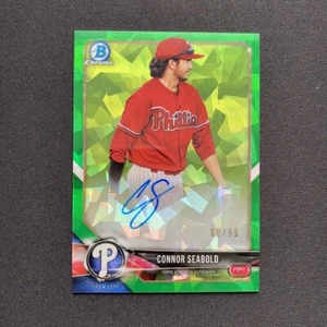 2018 Bowman Chrome Connor Seabold Atomic Green Refractor Auto /99 BOS BCPA-CS - Bild 1 von 8