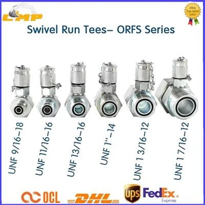 6 Stück Hydraulik Schwenklauf T-Stücke Hydrulic T-Stück Verbinder ORFS Tester T-Stück Set - Bild 1 von 7