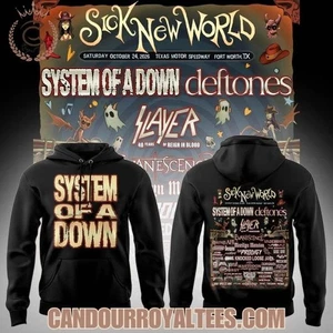 System Of A Down Sick New World Tour 2026 All Over Print 3D Hoodie - Picture 1 of 4