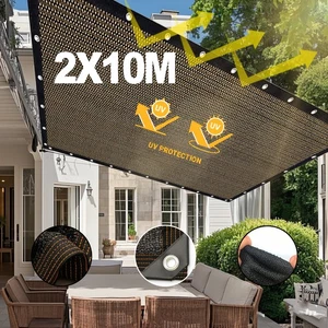 2X10M Sunshade Net Garden Sun Shelter HDPE Shading 40~95% Privacy Screen Outdoor - Picture 1 of 14