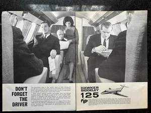 1965 Hawker Siddeley HS125 Business-Private Jet Plane 2 pg Print-Ad / - Picture 1 of 1