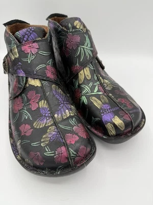 Botines de cuero Alegria CAT-846 estampado floral mariposa talla 42 (US 11) Foto 1 de 4