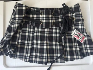 New With Tags Kik Girl Vintage Plaid Mini Skirt Size XS - Picture 1 of 4