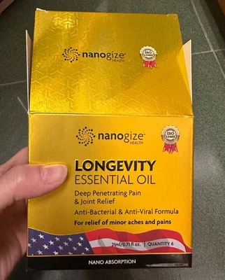 6 botellas 21 ml Nanogize ACEITE ESENCIAL DE LONGEVIDAD penetración profunda Dau Vang Cua My - Imagen 1 de 2