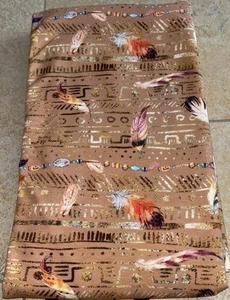 Fuchsfamilie Sommer Sweat Inka Federn Beige 100x150cm Damen Kinder Kombi Stoff - Bild 1 von 1