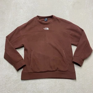 The North Face Brown Sweatshirt Women's Medium Fleece Pullover Jumper Crewneck - Picture 1 of 10
