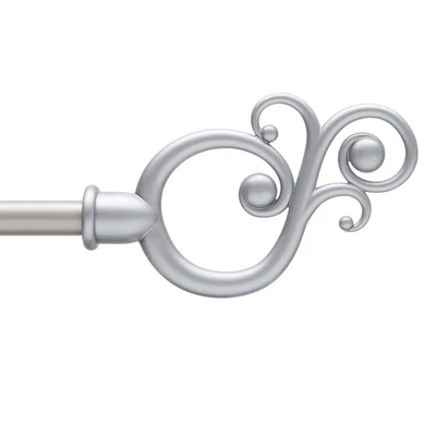 Kenney Valencia 5/8" Standard Decorative Window Curtain Rod - Image 1 of 4