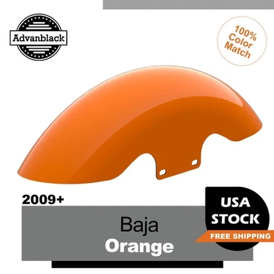 Baja Orange Holeshot Performance 19" Short Front Fender Fits Harley Davidson 09+ - Image 1 of 4