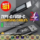 Type C Cable For Samsung S8 S9 S10+ S20+ Charging Fast Charger Phone Lead USB-C