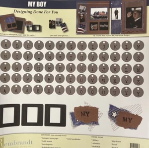 MY BOY Paper/Die-cut Set(72pc) Upper-Case•Alphabet•Pre-Made Layouts•Tags•Words• - Picture 1 of 9