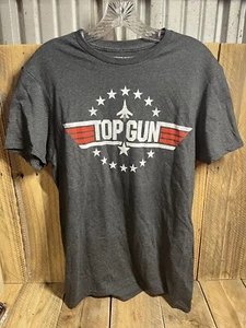 Top Gun Logo Men's T Shirt Medium Gray Movie Tee - Picture 1 of 6