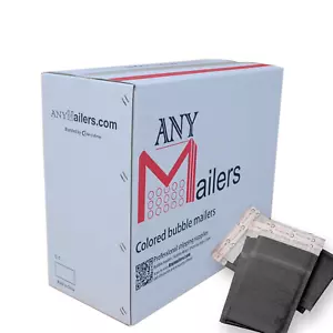 AirnDefense #0 6.5x10" Black Poly Padded Envelopes Shipping Bubble Mailers - Picture 1 of 12