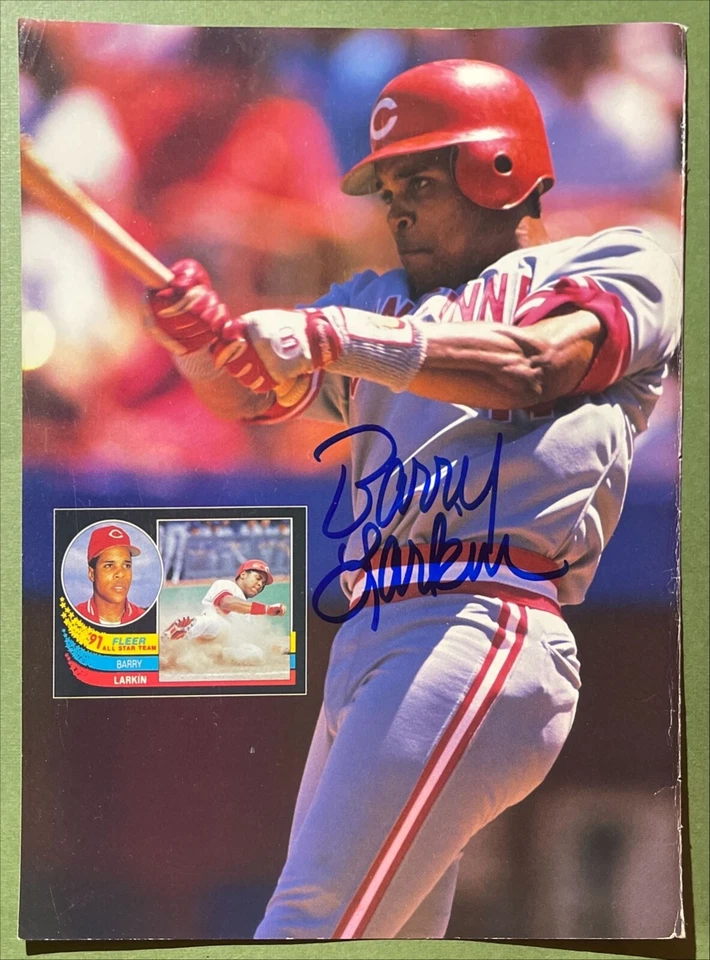 FOTO AUTOGRAFADA 8X10 DE BARRY LARKIN CINCINNATI REDS - Imagem 1 de 1