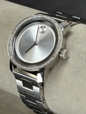 Reloj para mujer Movado Bold de acero inoxidable y bisel de diamantes 36 mm Foto 1 de 4