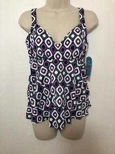 Swim Solutions Costume da bagno senza fili pezzo unico 10 controllo pancia minimizzatore anca - Foto 1 di 9