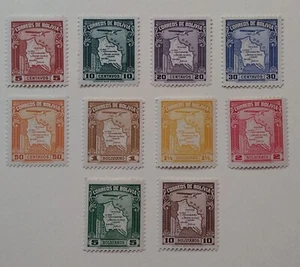 Bolivia Airmail Stamps, 1935, sc#C42-51, Mint, VLH, OG, Complete Set - Picture 1 of 4
