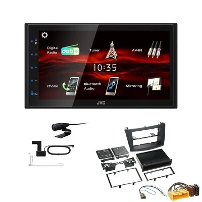 JVC Bluetooth 2DIN DAB+ Autoradio für Mazda 3 2009-2013 schwarz - Bild 1 von 4