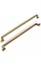 Gerätegriffzug | Messing satiniert gebürstet | 18 Zoll Mitte zu Mitte einteilig - Bild 1 von 2