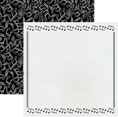 Music Notes Border, DS scrapbook paper - Scrapbook Customs 38775