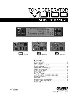 Service Manual-Anleitung für Yamaha MU-100 