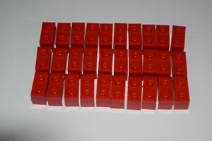 30 Lego Red Brick 1 x 2 (3004 / 93792) E46 - Picture 1 of 1