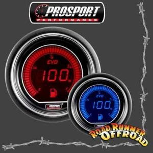 Prosport EVO 52mm Digital Fuel Level Gauge Red/Blue - Picture 1 of 4