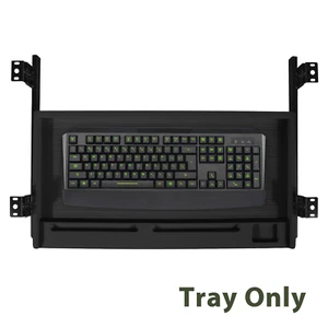 Steel Slide Out Desk Keyboard Pull Out Tray Under Drawer Shelf Pen Holder Black - Picture 1 of 8