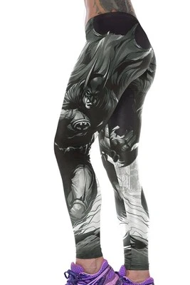 Pantalones de yoga Jahnells Closet estampado Batman elástico alto Foto 1 de 2