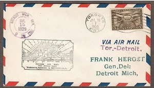 Canada # C1 on FFC - Toronto / Detroit USA - 7/15/29 - I Combine S/H - Picture 1 of 2